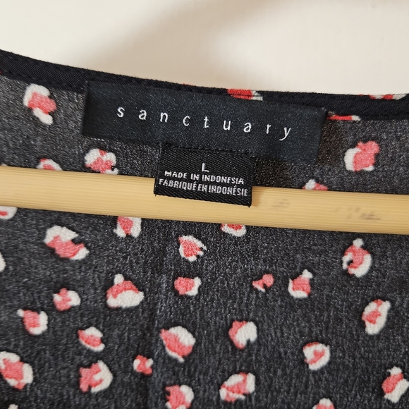 SANCTUARY Blouse Womens Large Long Sleeve Boho - Picture 4 of 4